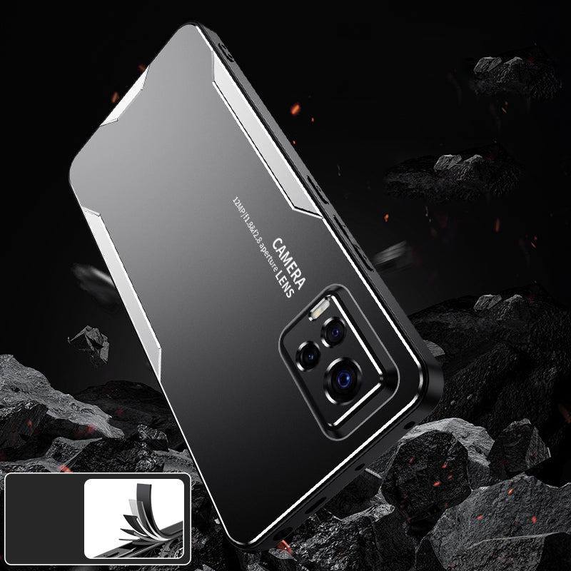 For vivo S7 5G Phone Case Shockproof Tough Metal Armour Cover - Gold For vivo S7 5G Phone Case Shockproof Tough Metal Armour Cover - Gold
